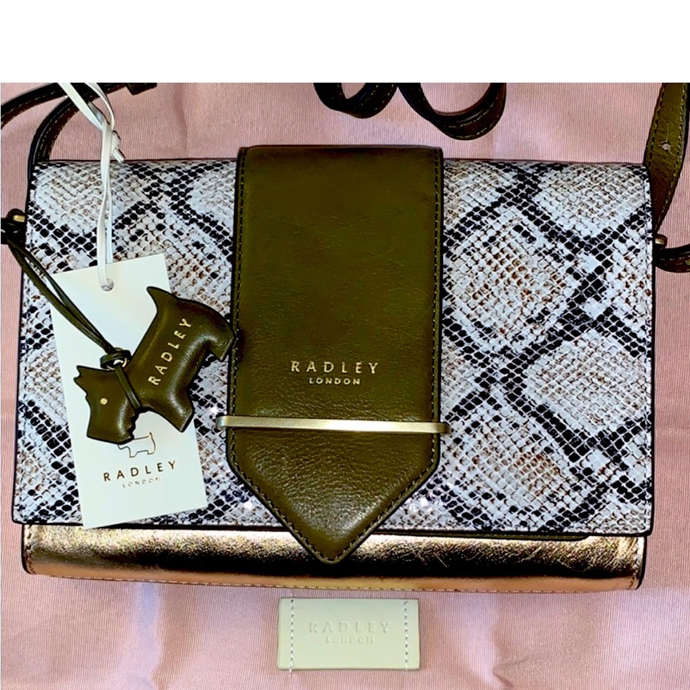 RADLEY LONDON faux snakeskin Crossbody bag.
